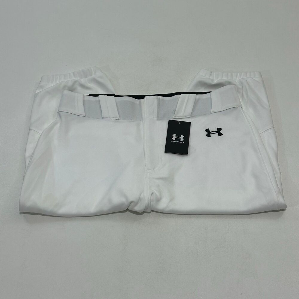 Under Armour Men's Knicker White Loose Fit‎ Baseball, Size Large